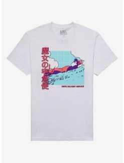 Cheap 🛒 Studio Ghibli Kiki's Delivery Service Neon Pop Grid Boyfriend Fit 👧 Girls T-Shirt ❤️