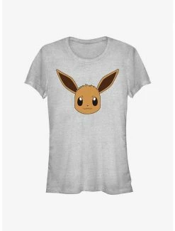 Promo 🔔 Pokemon Eevee Face 👧 Girls T-Shirt 😍