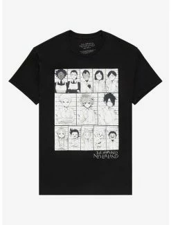 Promo 😀 The Promised Neverland Black & White Grid Boyfriend Fit 👧 Girls T-Shirt ❤️
