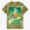 Cheap ⭐ Naruto Shippuden Duo Training Tie-Dye Boyfriend Fit 👧 Girls T-Shirt ⭐